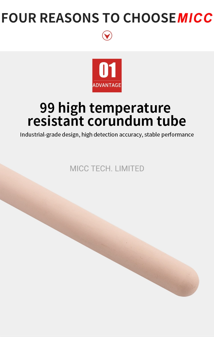 High Temperature Sensor Rtd Sensor Thermocouople Ceramic Protection Tube Assemble Thermocouple S Type 95 /99 Al2O3 Ceramic Sheath Thermocouple with Junction Box